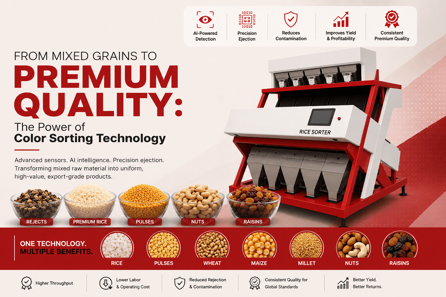From Mixed Grains to Premium Quality: The Power of Color Sorting Technology